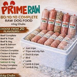 prime raw dog food 454g chubs